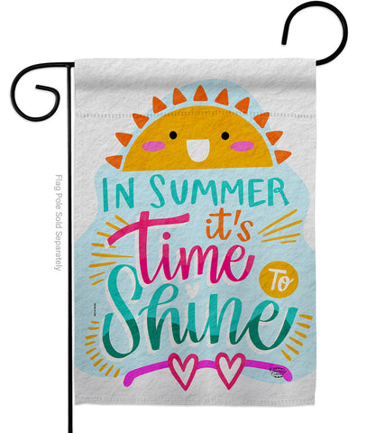 Time To Shine - Fun In The Sun Summer Vertical Impressions Decorative Flags HG192656 Made In USA
