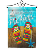 Better in Flip Flops - Fun In The Sun Summer Vertical Impressions Decorative Flags HG106003 Made In USA