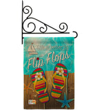 Better in Flip Flops - Fun In The Sun Summer Vertical Impressions Decorative Flags HG106003 Made In USA