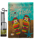 Better in Flip Flops - Fun In The Sun Summer Vertical Impressions Decorative Flags HG106003 Made In USA