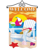 Seaside - Fun In The Sun Summer Vertical Applique Decorative Flags HG106037