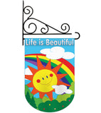 Life Is Beautiful - Fun In The Sun Summer Vertical Applique Decorative Flags HG106040