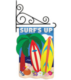 Surf's Up - Fun In The Sun Summer Vertical Applique Decorative Flags HG106041