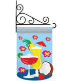 Cool Day - Fun In The Sun Summer Vertical Applique Decorative Flags HG106047