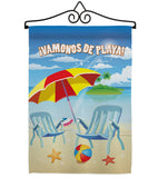 Vamonos de Playa - Fun In The Sun Summer Vertical Impressions Decorative Flags HG106057S Made In USA