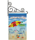 Vamonos de Playa - Fun In The Sun Summer Vertical Impressions Decorative Flags HG106057S Made In USA