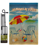 Vamonos de Playa - Fun In The Sun Summer Vertical Impressions Decorative Flags HG106057S Made In USA