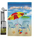 Vamonos de Playa - Fun In The Sun Summer Vertical Impressions Decorative Flags HG106057S Made In USA