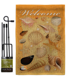 Welcome Shells - Fun In The Sun Summer Vertical Impressions Decorative Flags HG106059 Imported