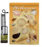Welcome Shells - Fun In The Sun Summer Vertical Impressions Decorative Flags HG106059 Imported