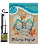 Sunny Friends - Fun In The Sun Summer Vertical Impressions Decorative Flags HG106060 Made In USA