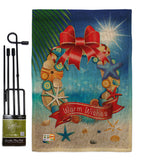 Summer Wreath - Fun In The Sun Summer Vertical Impressions Decorative Flags HG106062 Made In USA