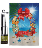 Summer Wreath - Fun In The Sun Summer Vertical Impressions Decorative Flags HG106062 Made In USA