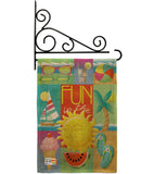 Summer Collage - Fun In The Sun Summer Vertical Impressions Decorative Flags HG106065 Made In USA