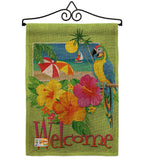 Welcome Tropical - Fun In The Sun Summer Vertical Impressions Decorative Flags HG106066 Made In USA