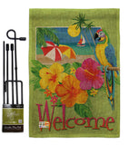 Welcome Tropical - Fun In The Sun Summer Vertical Impressions Decorative Flags HG106066 Made In USA