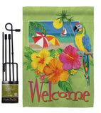 Welcome Tropical - Fun In The Sun Summer Vertical Impressions Decorative Flags HG106066 Made In USA