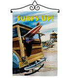 Beach Wagon - Fun In The Sun Summer Vertical Impressions Decorative Flags HG106068 Made In USA