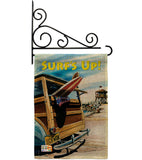 Beach Wagon - Fun In The Sun Summer Vertical Impressions Decorative Flags HG106068 Made In USA