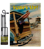 Beach Wagon - Fun In The Sun Summer Vertical Impressions Decorative Flags HG106068 Made In USA