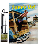 Beach Wagon - Fun In The Sun Summer Vertical Impressions Decorative Flags HG106068 Made In USA