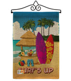 Surf's Up Hut - Fun In The Sun Summer Vertical Impressions Decorative Flags HG106070 Made In USA