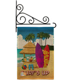 Surf's Up Hut - Fun In The Sun Summer Vertical Impressions Decorative Flags HG106070 Made In USA