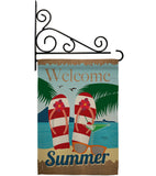 Welcome Summer - Fun In The Sun Summer Vertical Impressions Decorative Flags HG106075 Made In USA