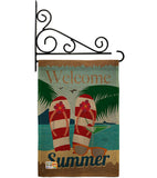 Welcome Summer - Fun In The Sun Summer Vertical Impressions Decorative Flags HG106075 Made In USA