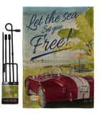 Set You Free - Fun In The Sun Summer Vertical Impressions Decorative Flags HG106078 Made In USA