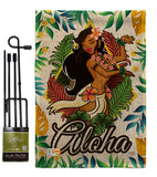 Hula Girl - Fun In The Sun Summer Vertical Impressions Decorative Flags HG106083 Made In USA