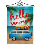 Hello Summer, Enjoy Bus - Fun In The Sun Summer Vertical Impressions Decorative Flags HG106084 Made In USA