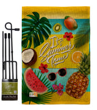 Fruity Summer Time - Fun In The Sun Summer Vertical Impressions Decorative Flags HG106085 Made In USA