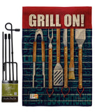 Grill On - Fun In The Sun Summer Vertical Impressions Decorative Flags HG106086 Made In USA