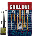 Grill On - Fun In The Sun Summer Vertical Impressions Decorative Flags HG106086 Made In USA