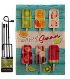 Sweet Popsicles - Fun In The Sun Summer Vertical Impressions Decorative Flags HG106090 Made In USA