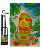 Summer Flip Flop - Fun In The Sun Summer Vertical Impressions Decorative Flags HG106099 Made In USA