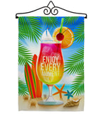 Enjoy Every Moment - Fun In The Sun Summer Vertical Impressions Decorative Flags HG106101 Made In USA