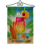 Enjoy Every Moment - Fun In The Sun Summer Vertical Impressions Decorative Flags HG106101 Made In USA