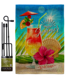 Summer Welcome - Fun In The Sun Summer Vertical Impressions Decorative Flags HG106102 Made In USA