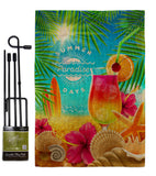 Summer In Paradise - Fun In The Sun Summer Vertical Impressions Decorative Flags HG106103 Made In USA