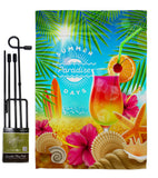 Summer In Paradise - Fun In The Sun Summer Vertical Impressions Decorative Flags HG106103 Made In USA