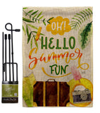 Oh Summer - Fun In The Sun Summer Vertical Impressions Decorative Flags HG106105 Made In USA