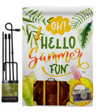 Oh Summer - Fun In The Sun Summer Vertical Impressions Decorative Flags HG106105 Made In USA