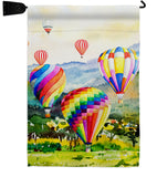 Escape Hot Air Balloon - Fun In The Sun Summer Vertical Impressions Decorative Flags HG106112 Made In USA