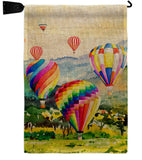 Escape Hot Air Balloon - Fun In The Sun Summer Vertical Impressions Decorative Flags HG106112 Made In USA