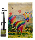 Escape Hot Air Balloon - Fun In The Sun Summer Vertical Impressions Decorative Flags HG106112 Made In USA