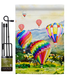 Escape Hot Air Balloon - Fun In The Sun Summer Vertical Impressions Decorative Flags HG106112 Made In USA