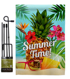 Summer Beach Time - Fun In The Sun Summer Vertical Impressions Decorative Flags HG137057 Made In USA