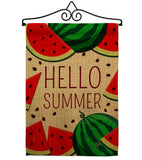 Watermelon Summer - Fun In The Sun Summer Vertical Impressions Decorative Flags HG192185 Made In USA